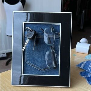 Denim Framed Sunglasses/key Pocket